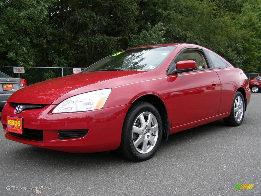 2005 Accord LX V6 Special Edition Coupe - San Marino Red / Ivory photo #1