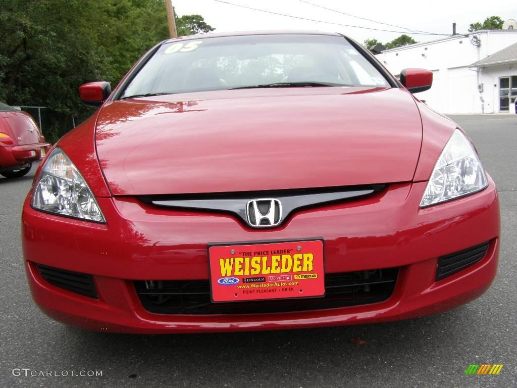 2005 Accord LX V6 Special Edition Coupe - San Marino Red / Ivory photo #2