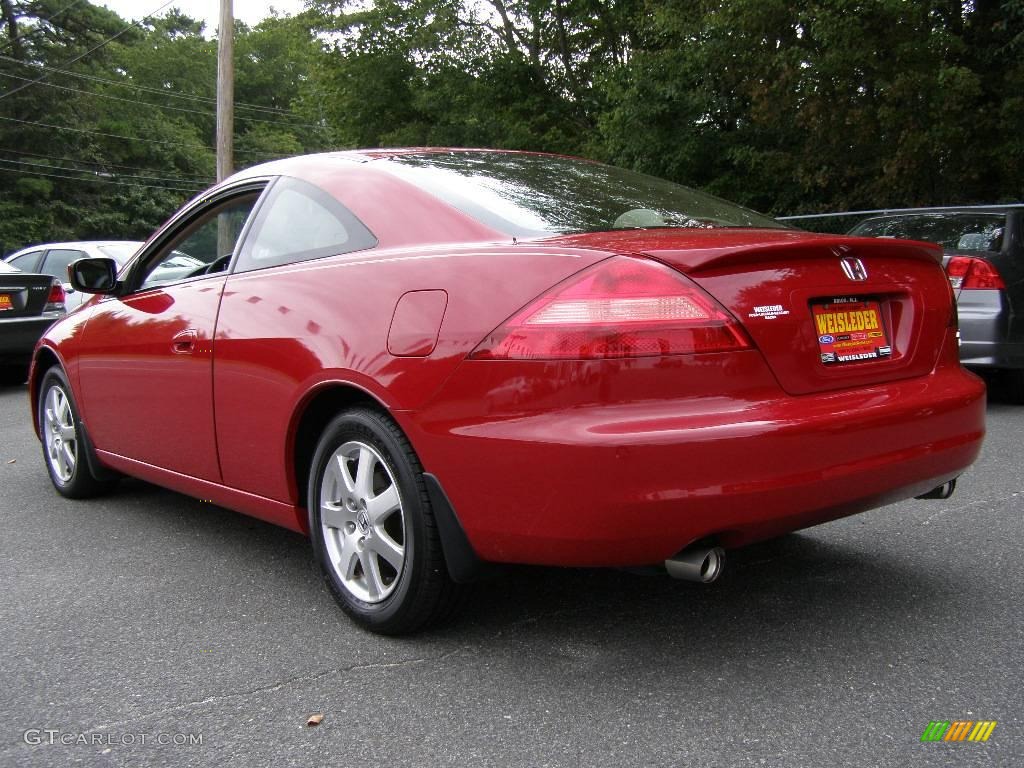 2005 Accord LX V6 Special Edition Coupe - San Marino Red / Ivory photo #4