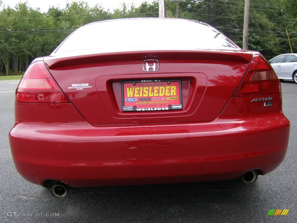 2005 Accord LX V6 Special Edition Coupe - San Marino Red / Ivory photo #5