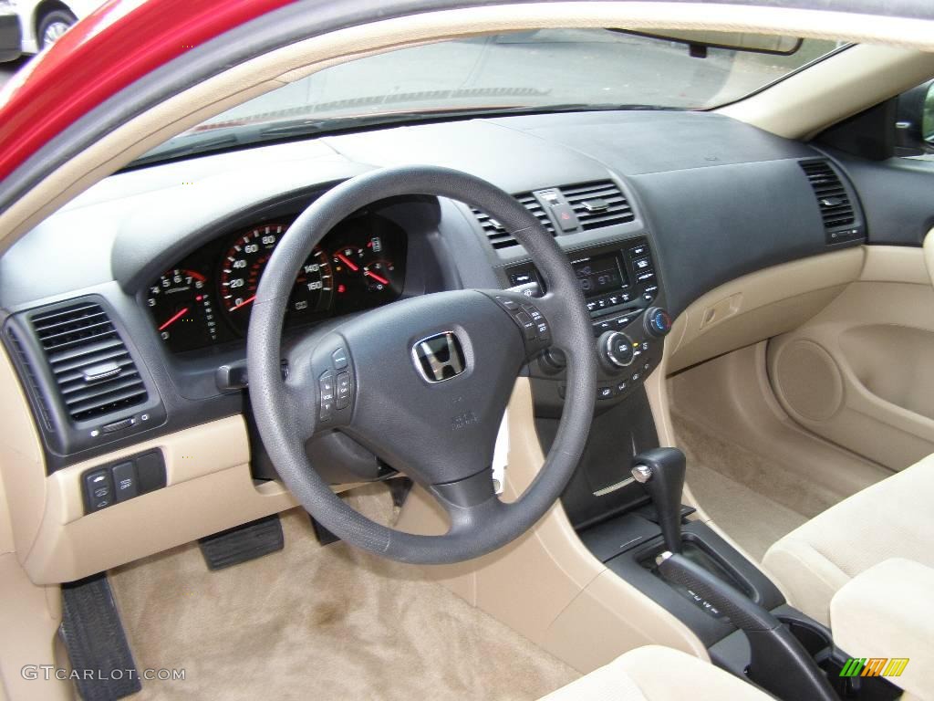 2005 Accord LX V6 Special Edition Coupe - San Marino Red / Ivory photo #6