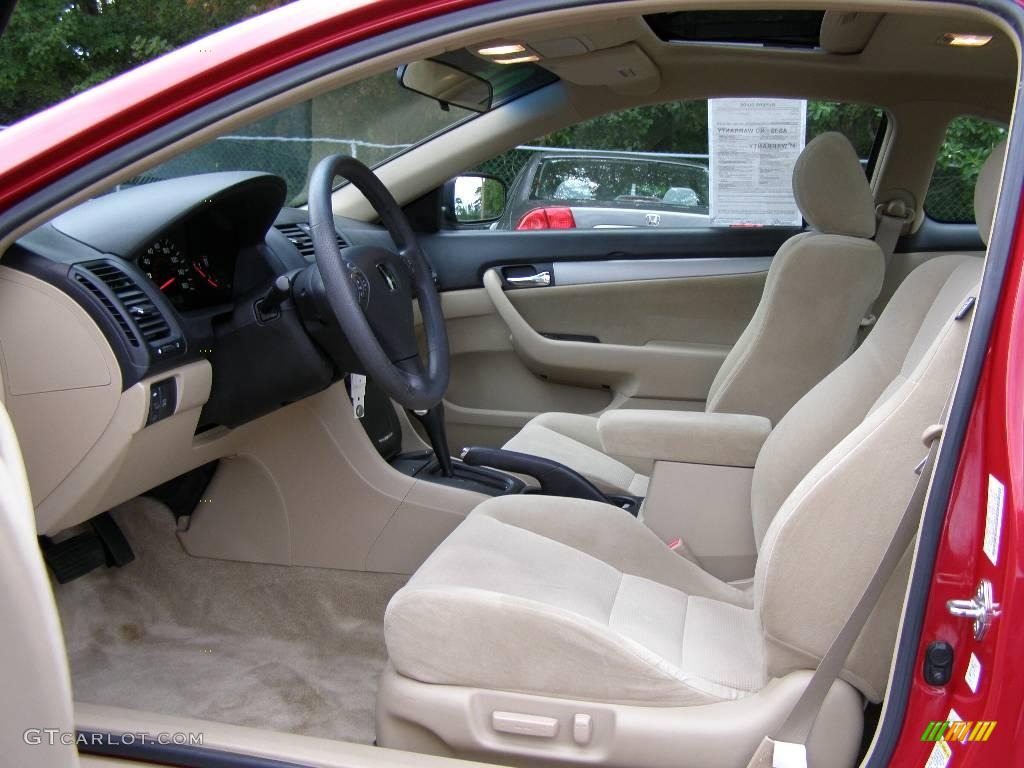 2005 Accord LX V6 Special Edition Coupe - San Marino Red / Ivory photo #8