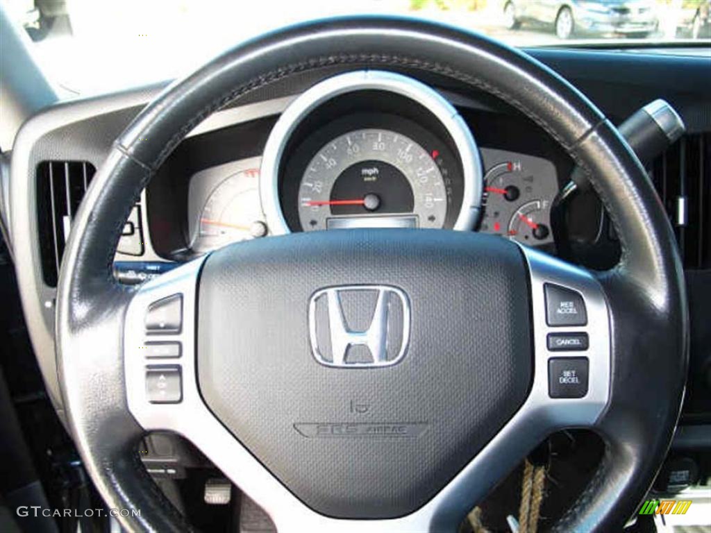 2008 Honda Ridgeline RTL Gray Steering Wheel Photo #39587521