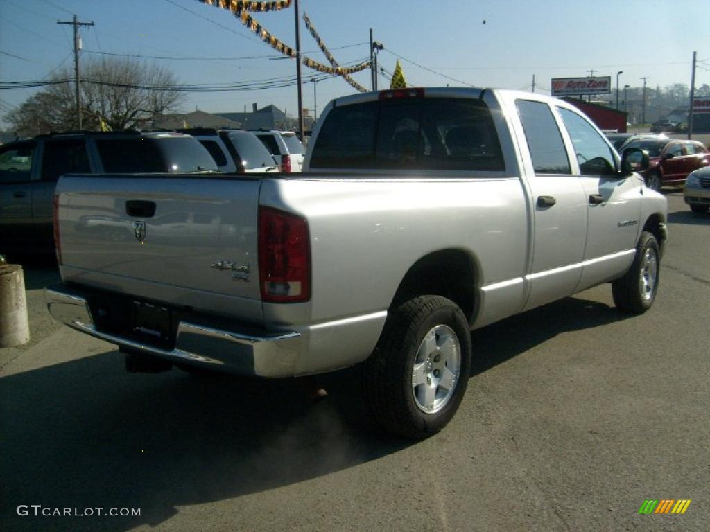 2005 Ram 1500 SLT Quad Cab 4x4 - Bright Silver Metallic / Dark Slate Gray photo #5