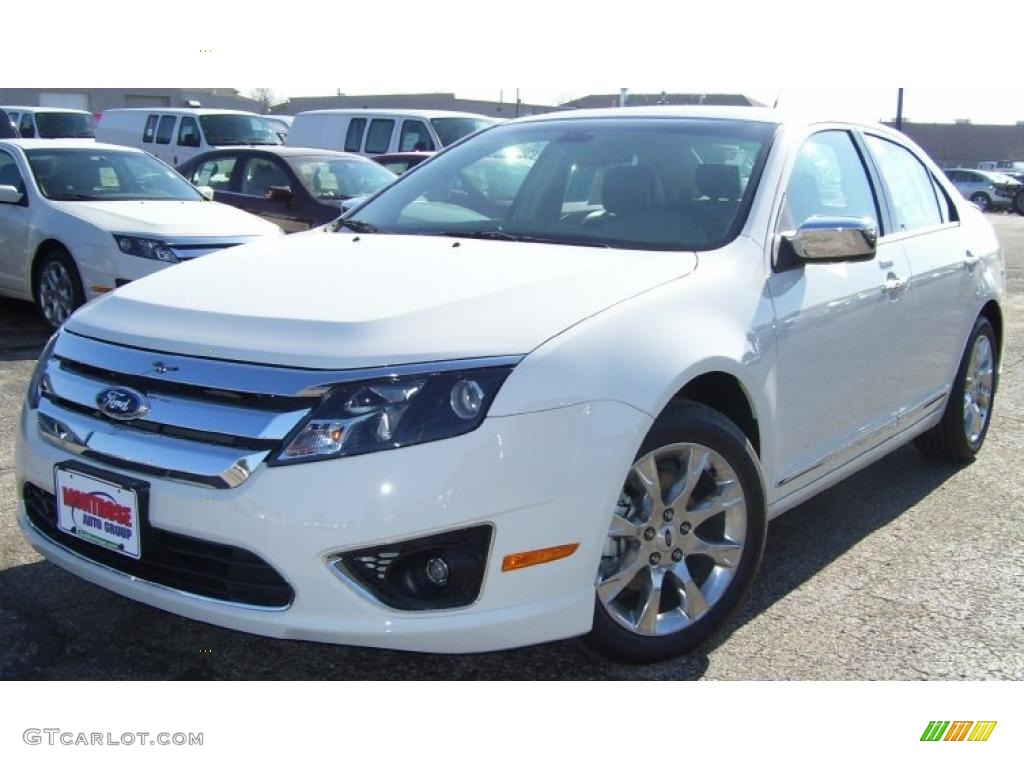 2011 Fusion SEL V6 - White Suede / Charcoal Black photo #1