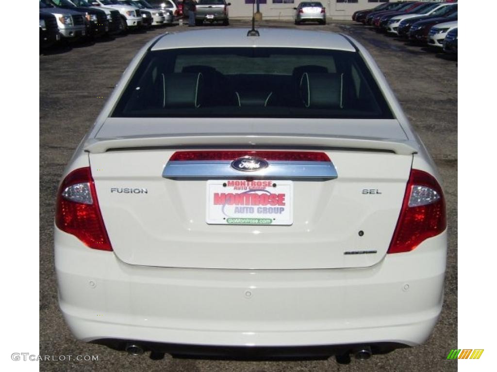 2011 Fusion SEL V6 - White Suede / Charcoal Black photo #4