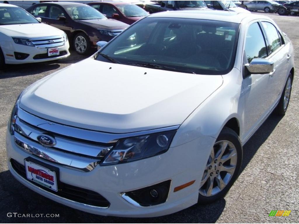 2011 Fusion SEL V6 - White Suede / Charcoal Black photo #8