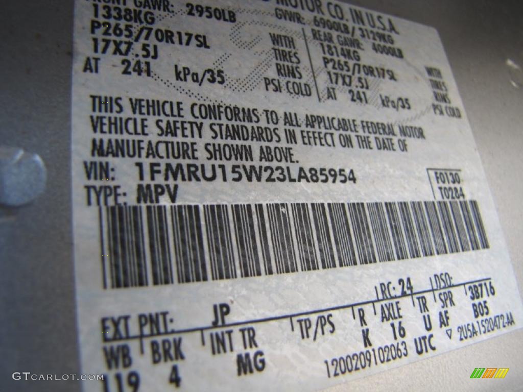 2003 Expedition XLT - Silver Birch Metallic / Flint Grey photo #16