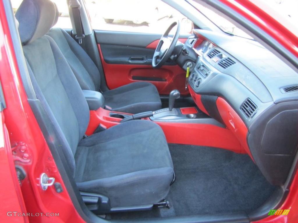 Black Interior 2004 Mitsubishi Lancer OZ Rally Photo #39593095
