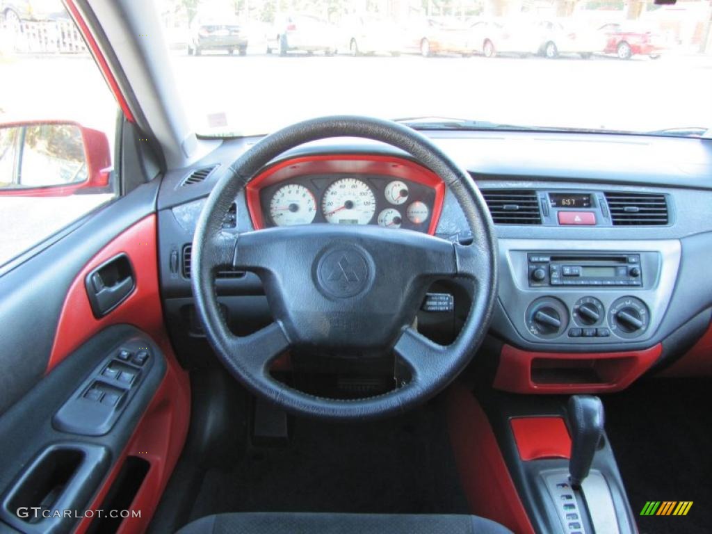 Black Interior 2004 Mitsubishi Lancer OZ Rally Photo #39593119