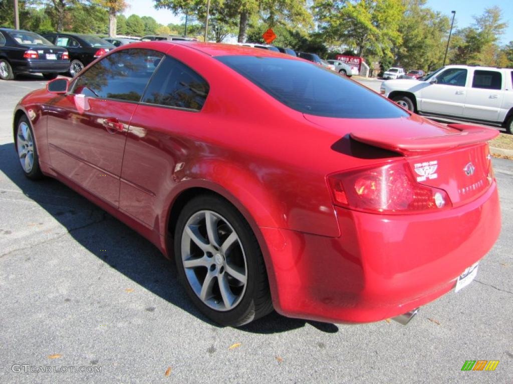 2003 G 35 Coupe - Laser Red / Graphite photo #2