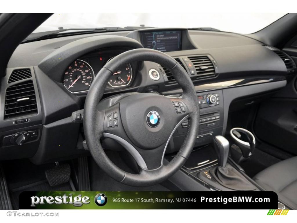 2009 1 Series 128i Convertible - Black Sapphire Metallic / Black photo #14