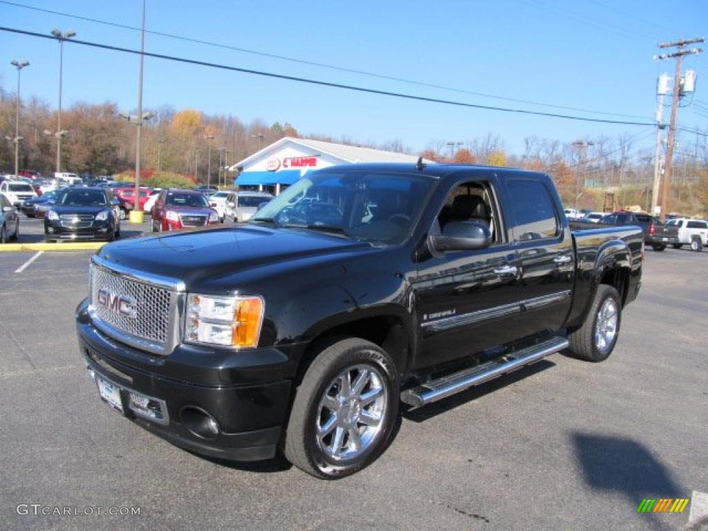 2008 Sierra 1500 Denali Crew Cab AWD - Onyx Black / Ebony photo #5