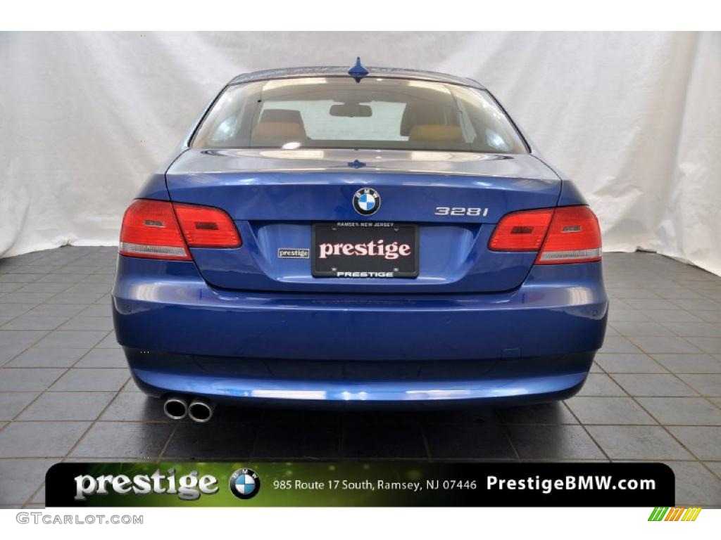 2010 3 Series 328i xDrive Coupe - Montego Blue Metallic / Saddle Brown Dakota Leather photo #3