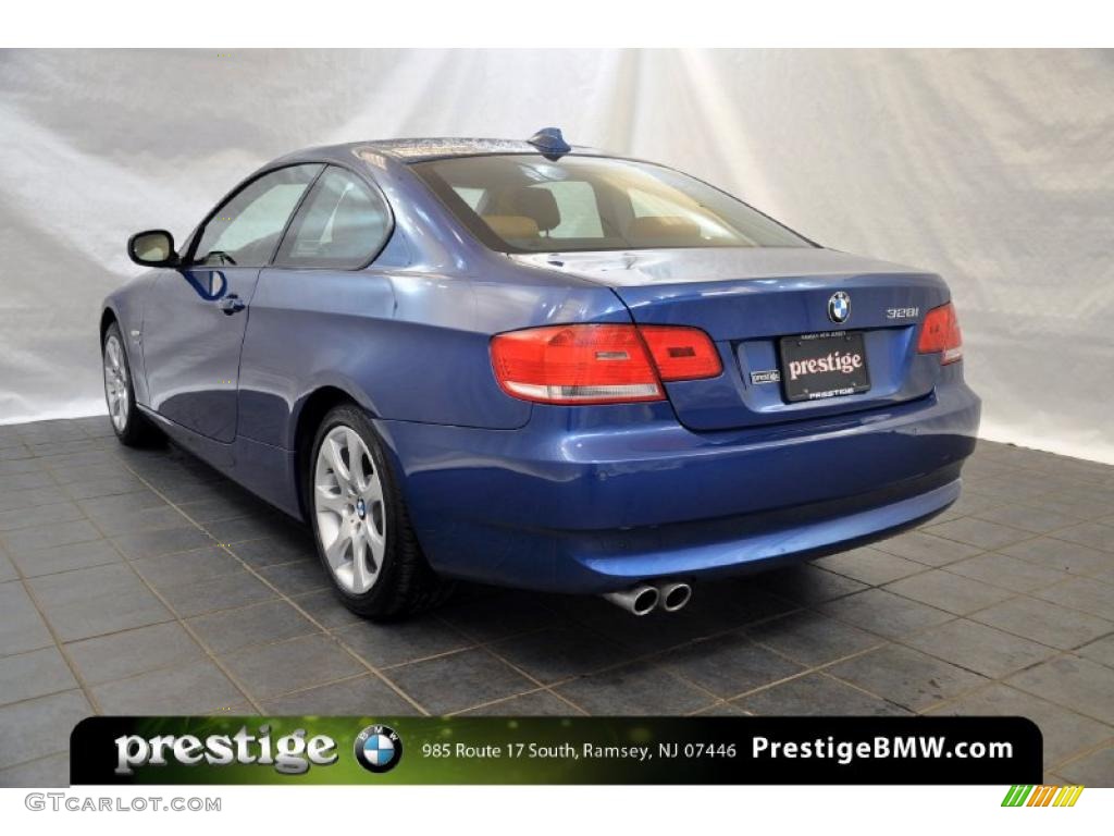 2010 3 Series 328i xDrive Coupe - Montego Blue Metallic / Saddle Brown Dakota Leather photo #4