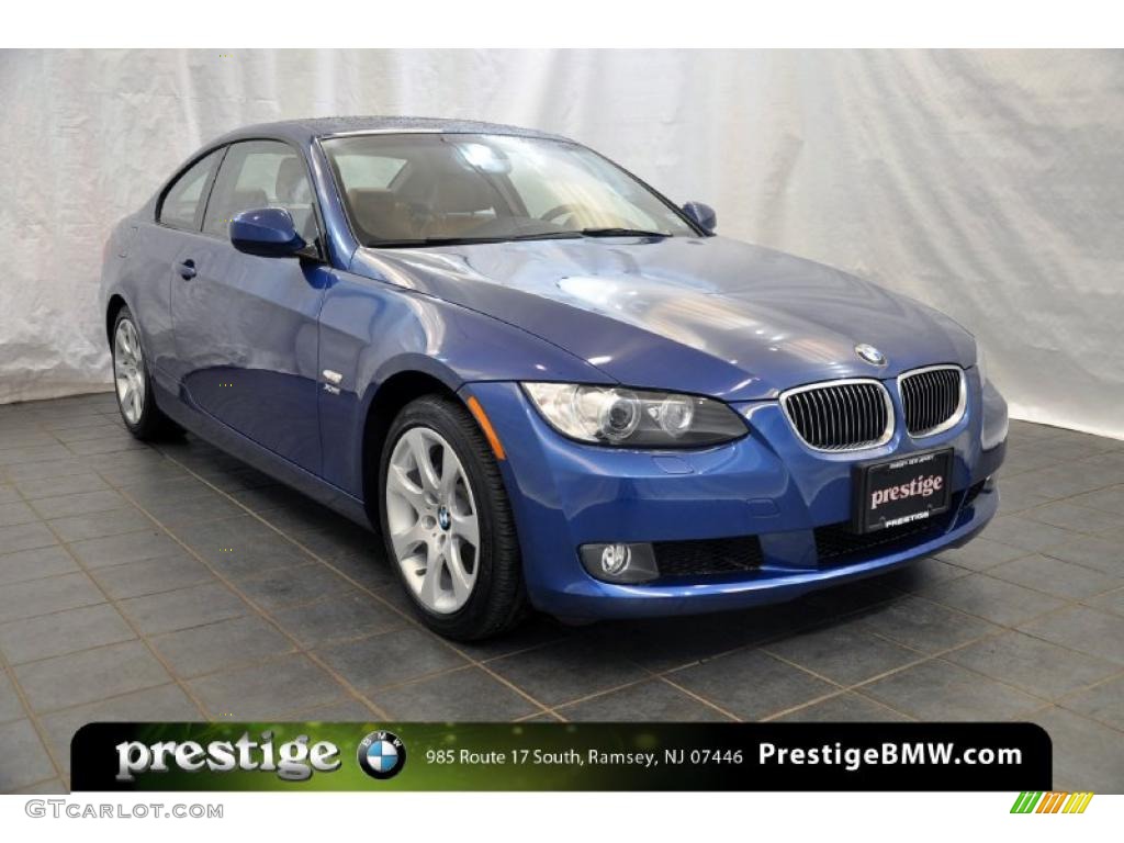 2010 3 Series 328i xDrive Coupe - Montego Blue Metallic / Saddle Brown Dakota Leather photo #7