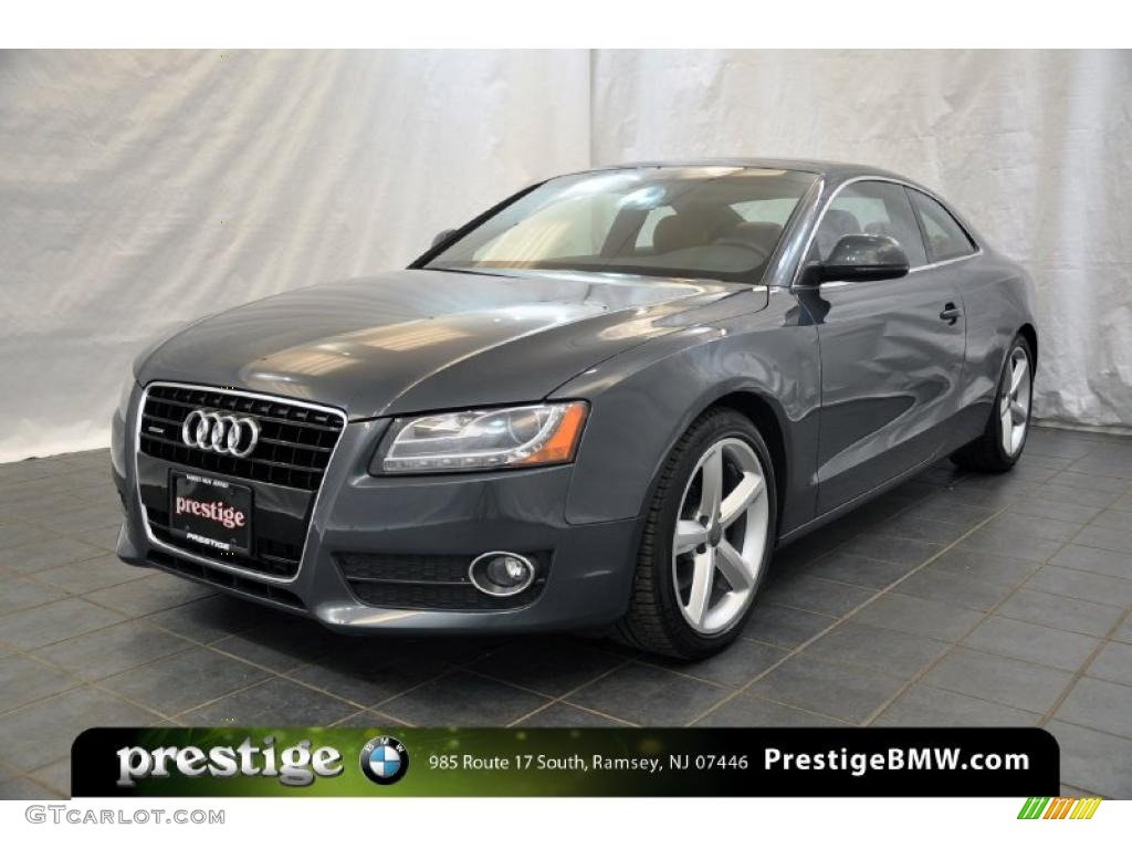 2008 A5 3.2 quattro Coupe - Meteor Grey Pearl Metallic / Cinnamon Brown photo #1