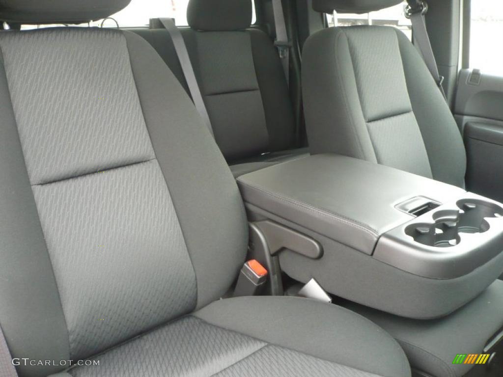 Ebony Interior 2011 GMC Sierra 2500HD SLE Extended Cab 4x4 Photo #39596223