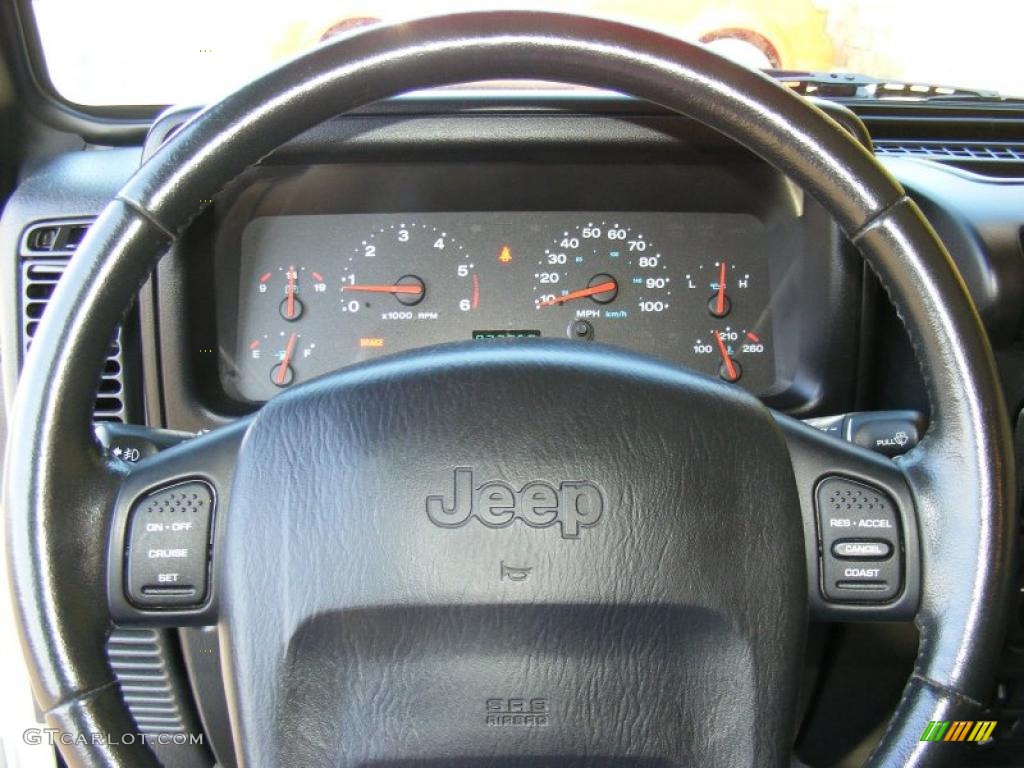 2003 Jeep Wrangler Rubicon 4x4 Dark Slate Gray Steering Wheel Photo #39599149