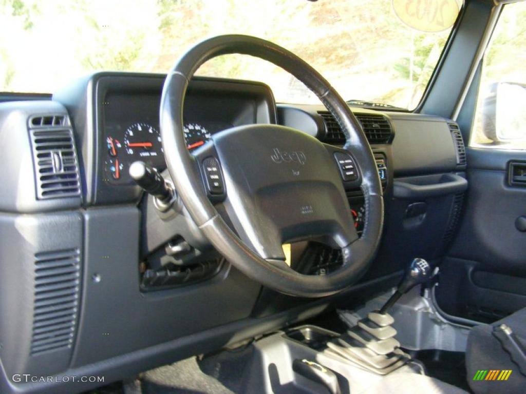 2003 Jeep Wrangler Rubicon 4x4 Dark Slate Gray Dashboard Photo #39599197