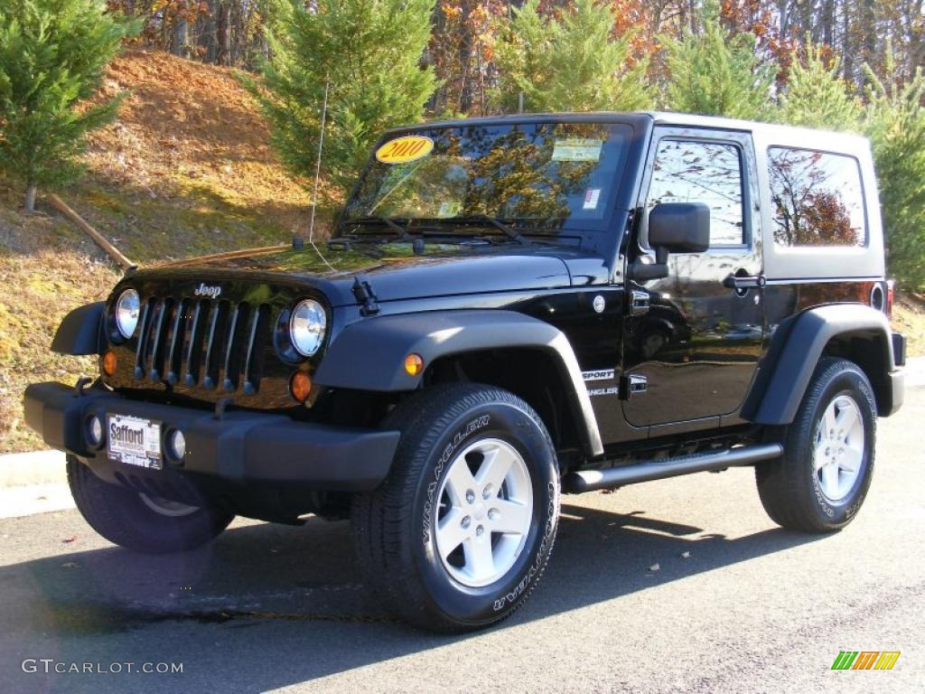 Black 2010 Jeep Wrangler Sport 4x4 Exterior Photo #39599353