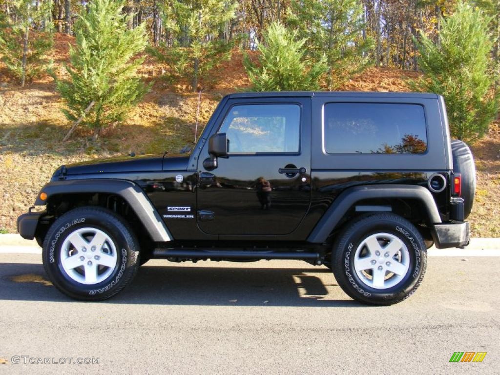 Black 2010 Jeep Wrangler Sport 4x4 Exterior Photo #39599469