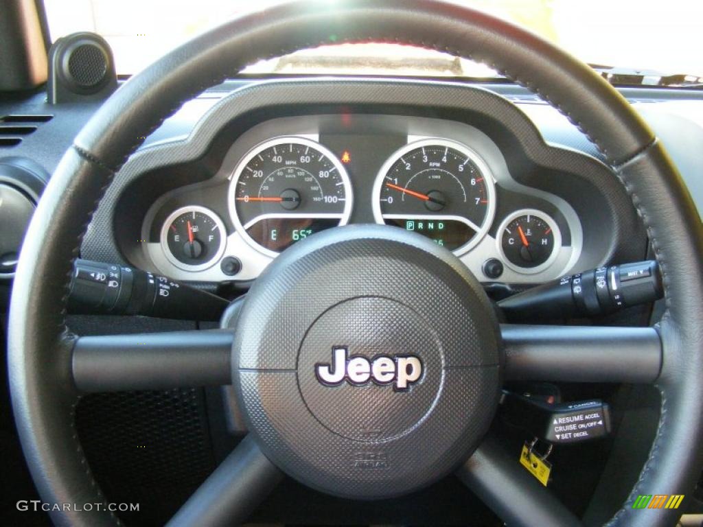 2010 Jeep Wrangler Sport 4x4 Dark Slate Gray/Medium Slate Gray Steering Wheel Photo #39599533