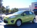 2011 Lime Squeeze Metallic Ford Fiesta SE Hatchback  photo #1