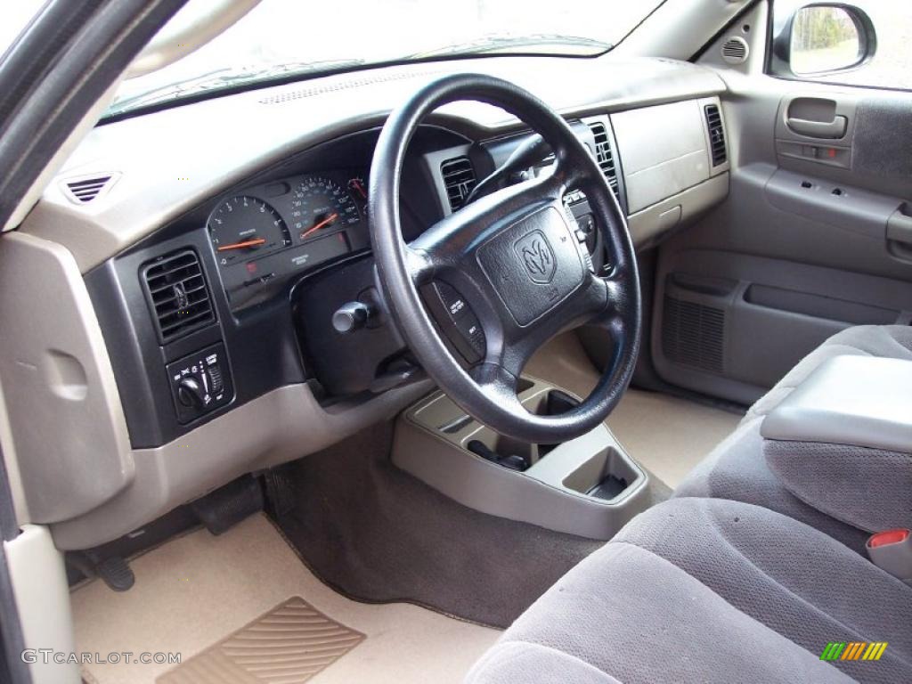 Dark Slate Gray Interior 2001 Dodge Dakota SLT Quad Cab 4x4 Photo #39600541