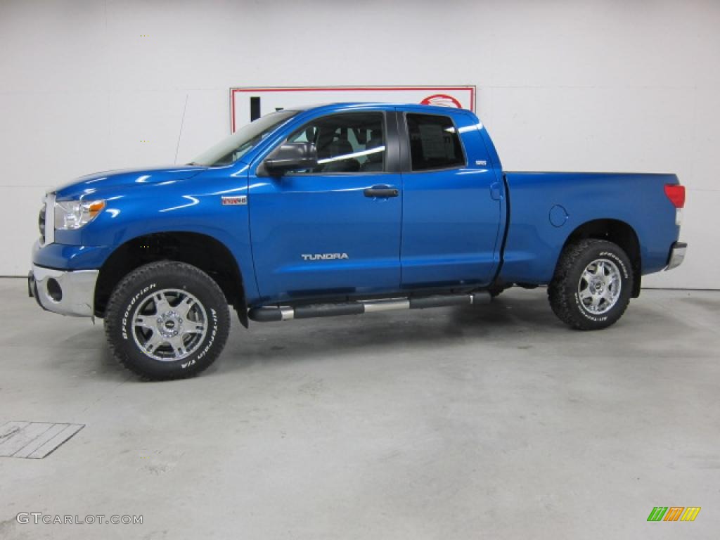 2010 Tundra SR5 Double Cab 4x4 - Blue Streak Metallic / Graphite Gray photo #1