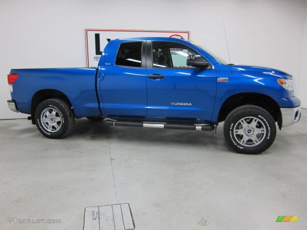 2010 Tundra SR5 Double Cab 4x4 - Blue Streak Metallic / Graphite Gray photo #31