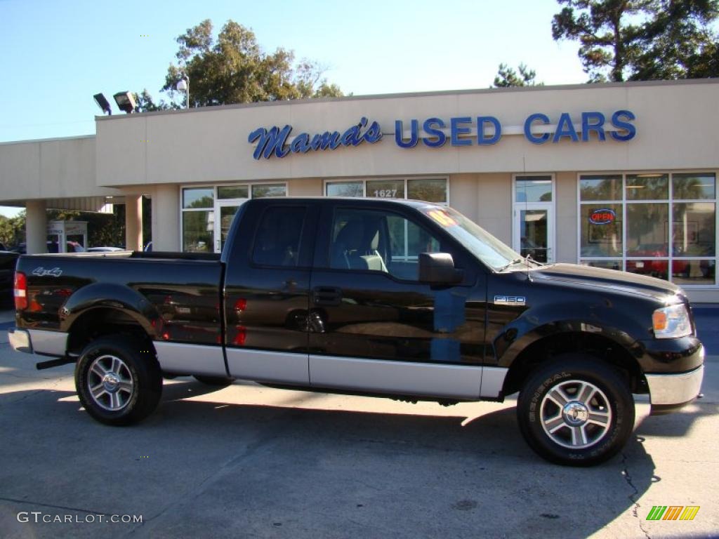 2005 F150 XLT SuperCab 4x4 - Black / Medium Flint/Dark Flint Grey photo #1