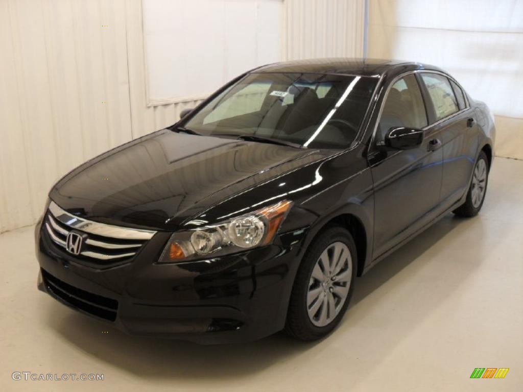 2011 Accord EX Sedan - Crystal Black Pearl / Black photo #1