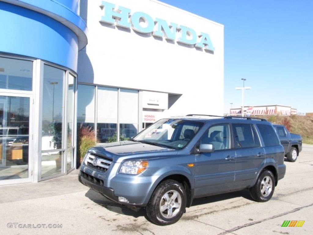 2008 Pilot EX-L 4WD - Steel Blue Metallic / Gray photo #1