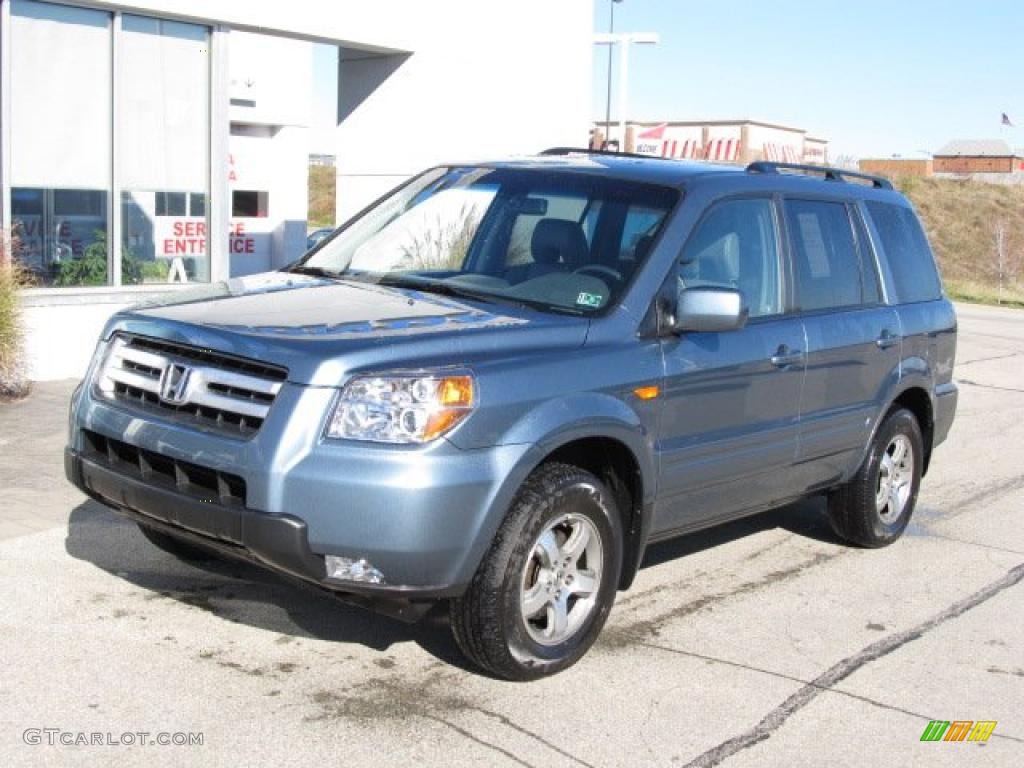 2008 Pilot EX-L 4WD - Steel Blue Metallic / Gray photo #2