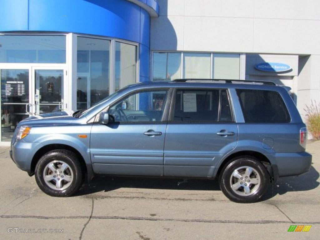 2008 Pilot EX-L 4WD - Steel Blue Metallic / Gray photo #3