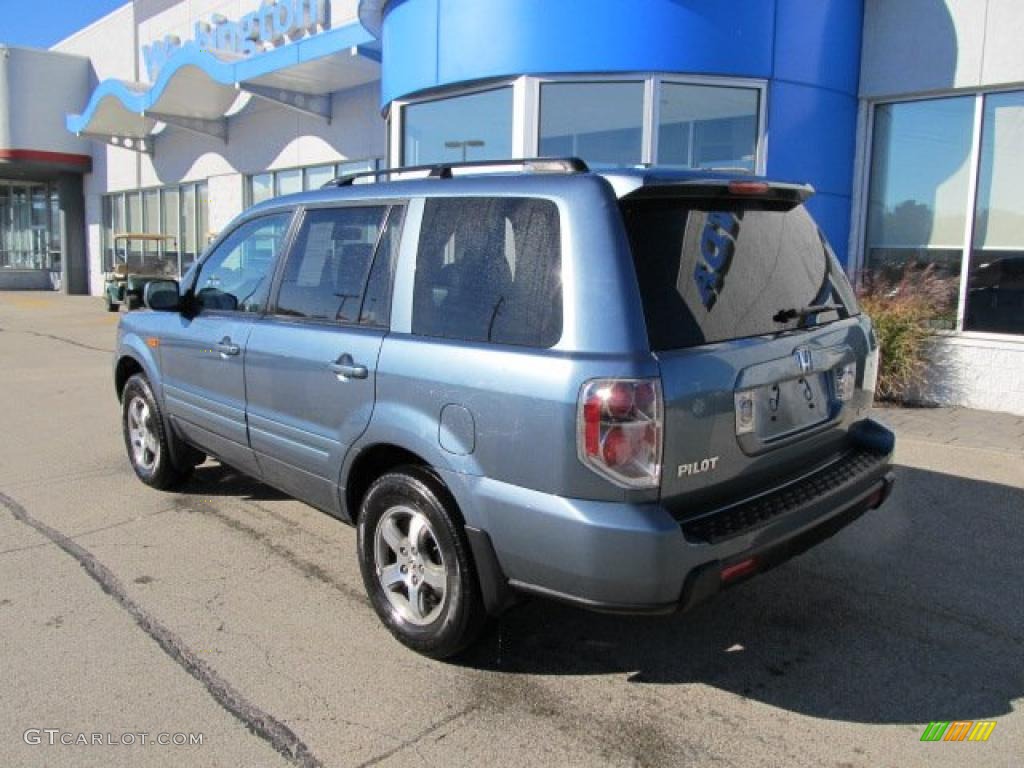 2008 Pilot EX-L 4WD - Steel Blue Metallic / Gray photo #5