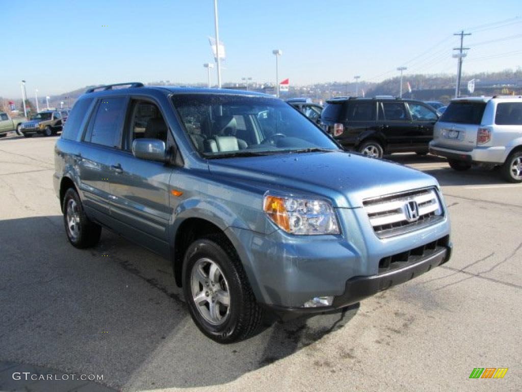2008 Pilot EX-L 4WD - Steel Blue Metallic / Gray photo #9