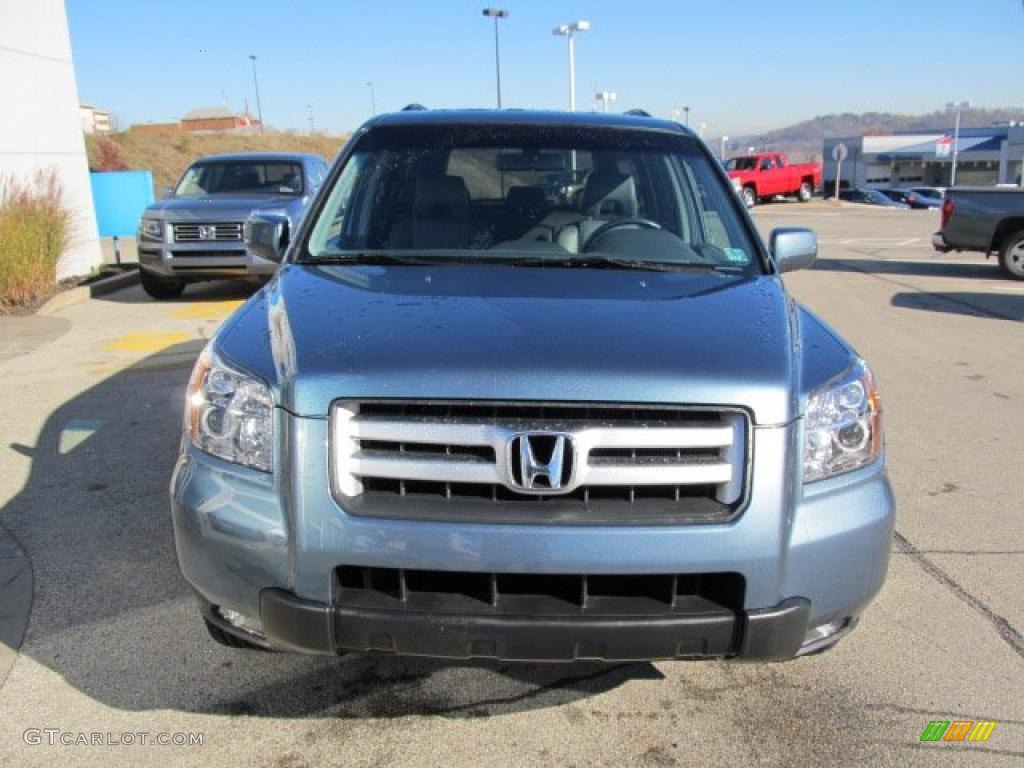 2008 Pilot EX-L 4WD - Steel Blue Metallic / Gray photo #10