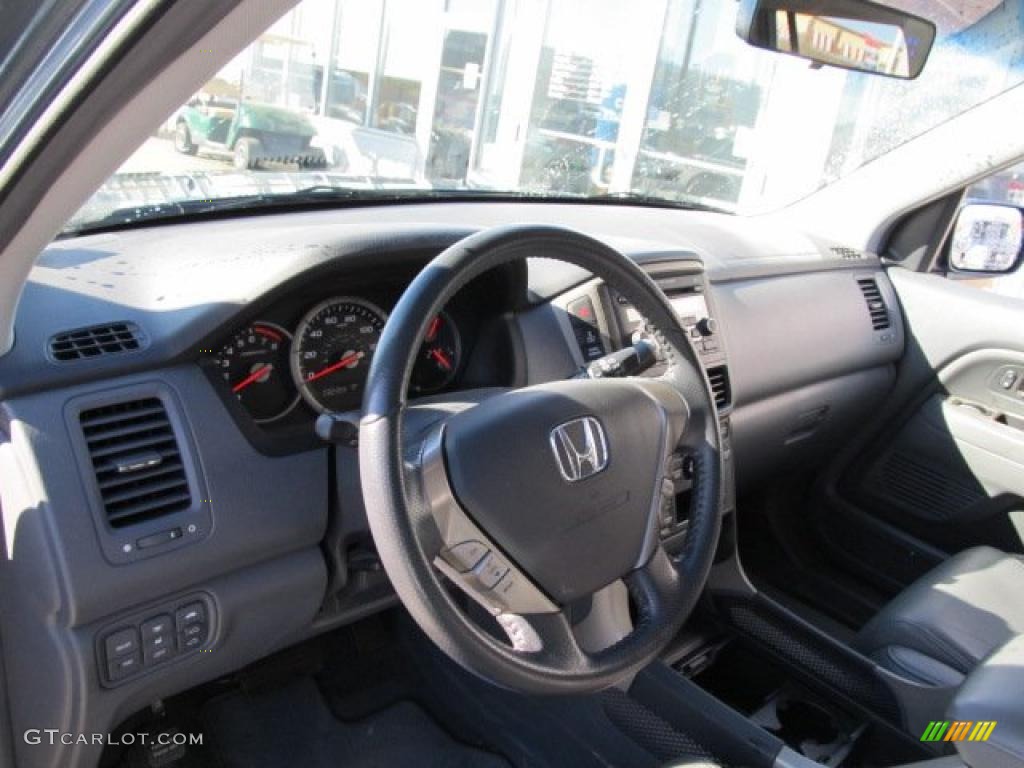 2008 Pilot EX-L 4WD - Steel Blue Metallic / Gray photo #14