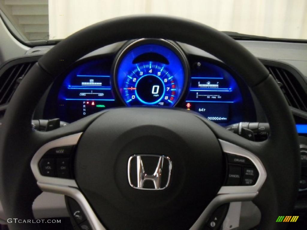 2011 Honda CR-Z EX Navigation Sport Hybrid Gray Fabric Steering Wheel Photo #39607361