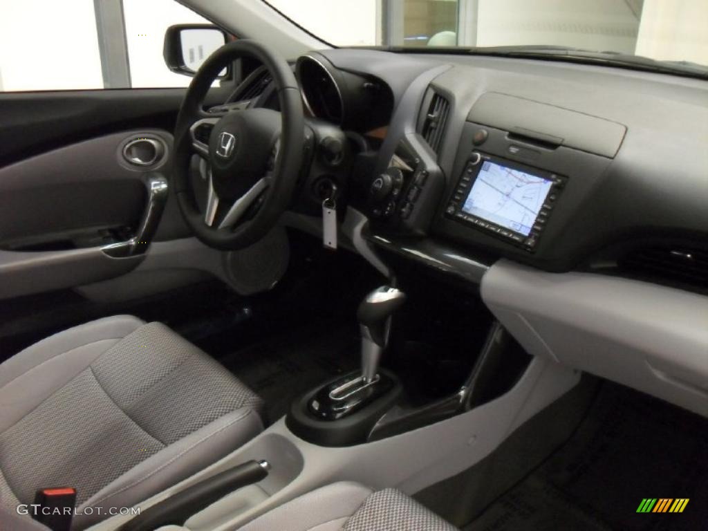 Gray Fabric Interior 2011 Honda CR-Z EX Navigation Sport Hybrid Photo #39607465