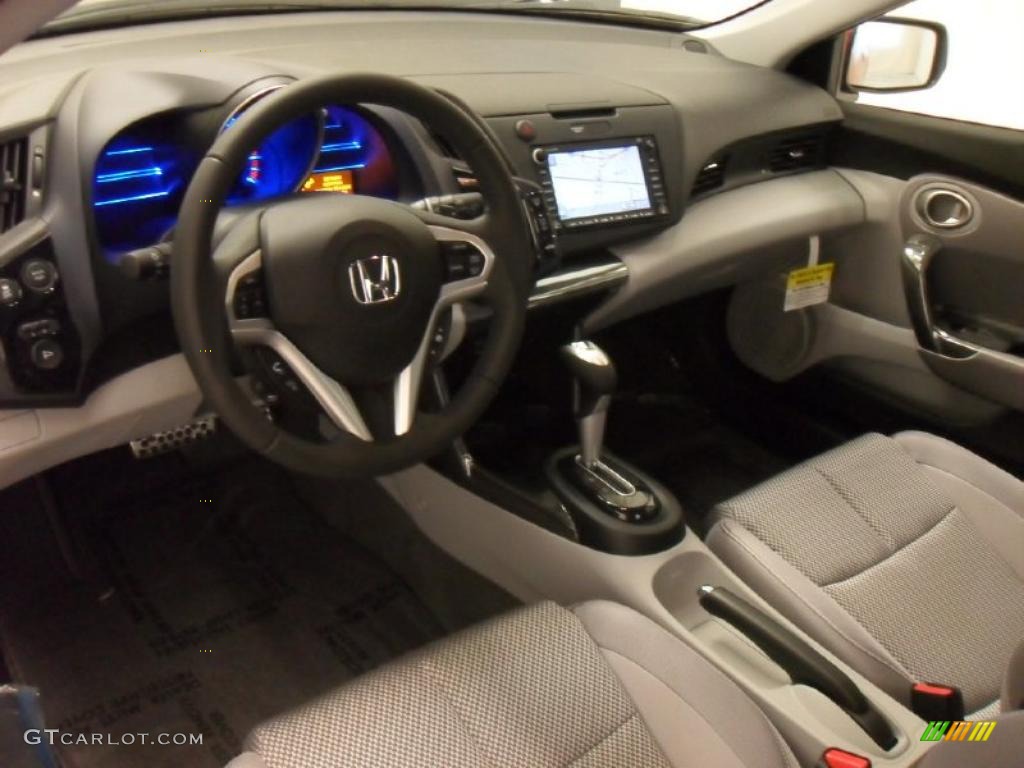 Gray Fabric Interior 2011 Honda CR-Z EX Navigation Sport Hybrid Photo #39607554