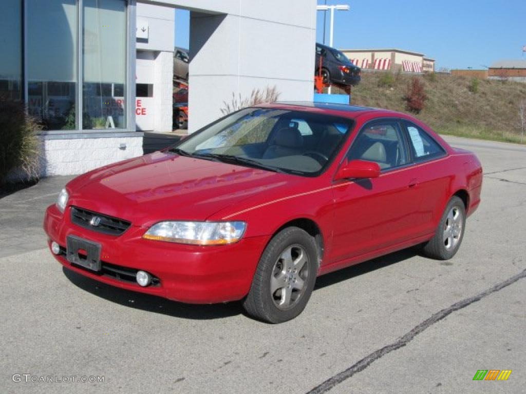 1998 Accord EX V6 Coupe - San Marino Red / Ivory photo #2