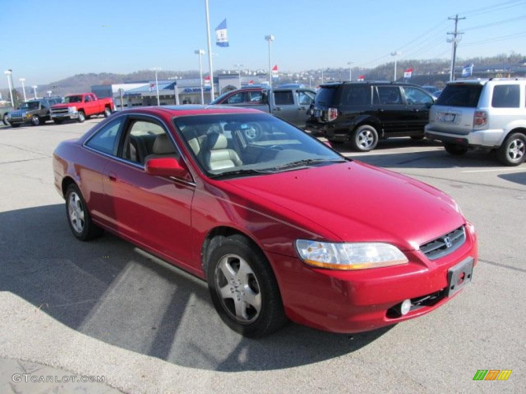 1998 Accord EX V6 Coupe - San Marino Red / Ivory photo #10