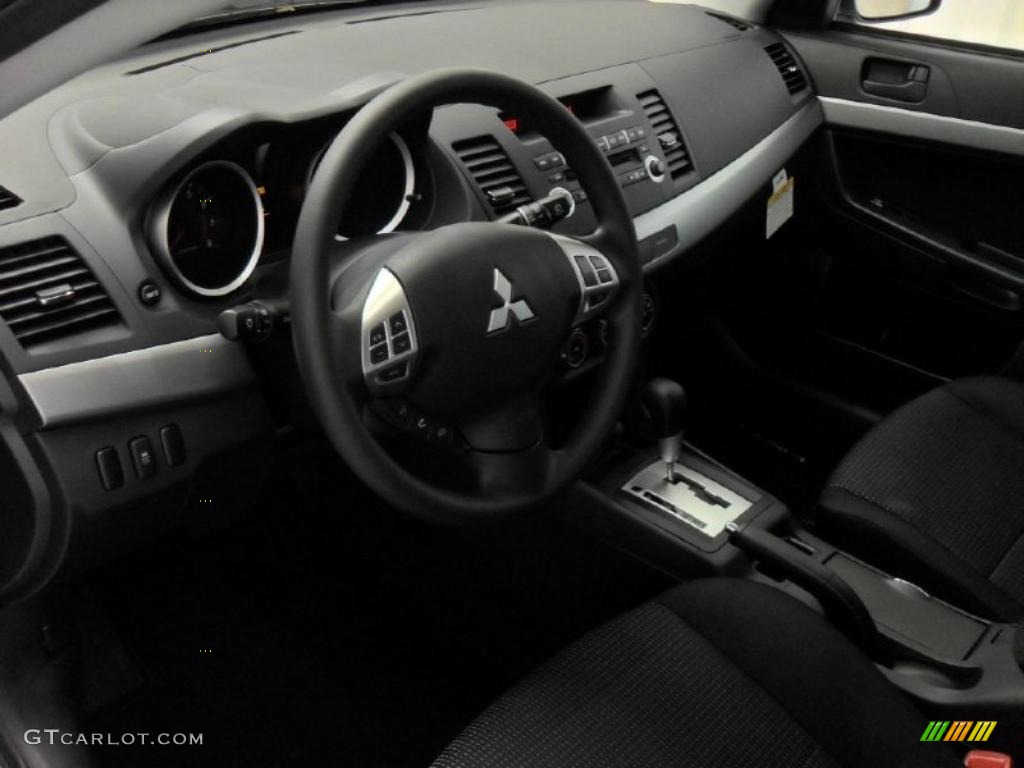 2011 Lancer Sportback ES - Apex Silver Metallic / Black photo #32