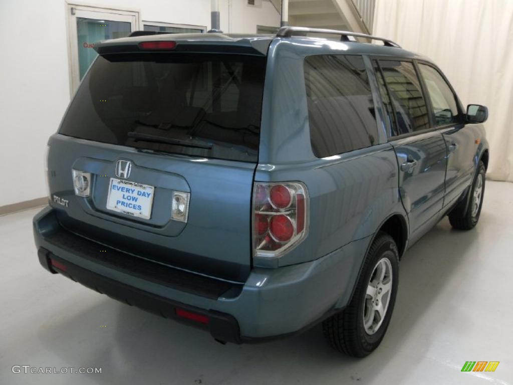 2008 Pilot EX-L - Steel Blue Metallic / Gray photo #4