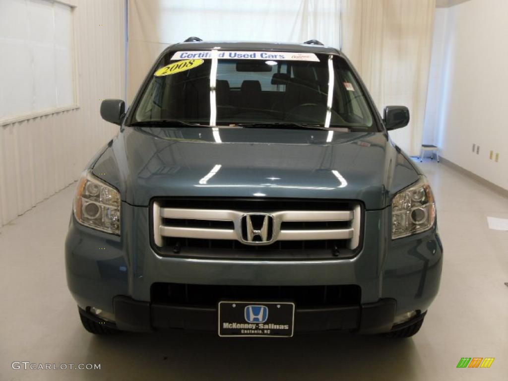 2008 Pilot EX-L - Steel Blue Metallic / Gray photo #6