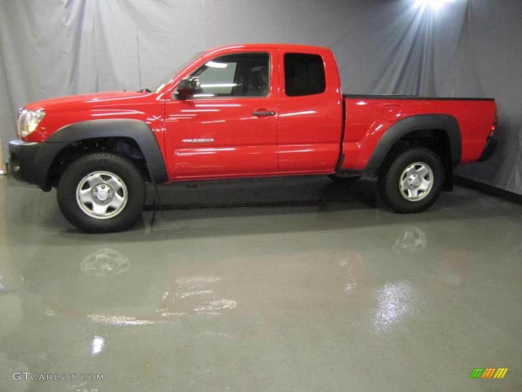2006 Tacoma Access Cab 4x4 - Radiant Red / Graphite Gray photo #3