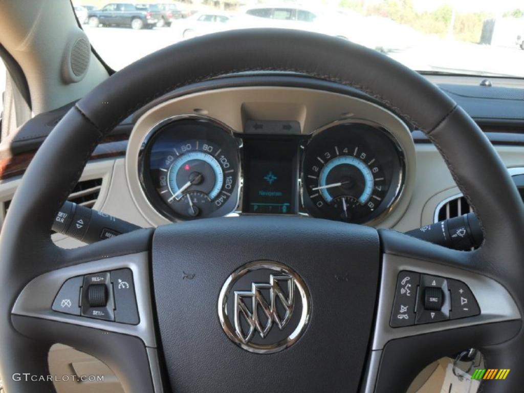 2011 Buick LaCrosse CXL Cocoa/Cashmere Steering Wheel Photo #39614969